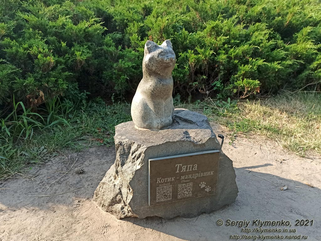Фото Киева. В парке «Киото» (Деснянский район). Скульптура «Тяпа. Котик – путешественник».