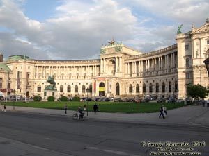 Вена (Vienna), Австрия (Austria). Фото. Площадь Героев - Хельденплац (Heldenplatz). Новый замок (Neue Burg).