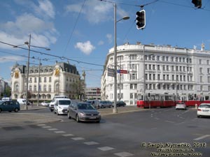 Вена (Vienna), Австрия (Austria). Фото. Вдоль Schwarzenbergplatz.