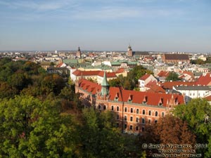 Фото Кракова. Старый Город (Stare Miasto), вид с Вавеля (Wawel).