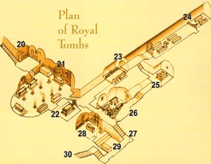 Фото Кракова. План королевских усыпальниц Кафедрального собора на Вавеле (схема из брошюры «The Wawel Royal Cathedral»).