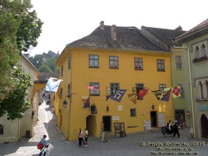 Румыния (România), город Сигишоара (Sighişoara). Фото. Дом, где родился Влад III Цепеш (Vlad Ţepeş) - Влад Дракула (Vlad Drăculea).