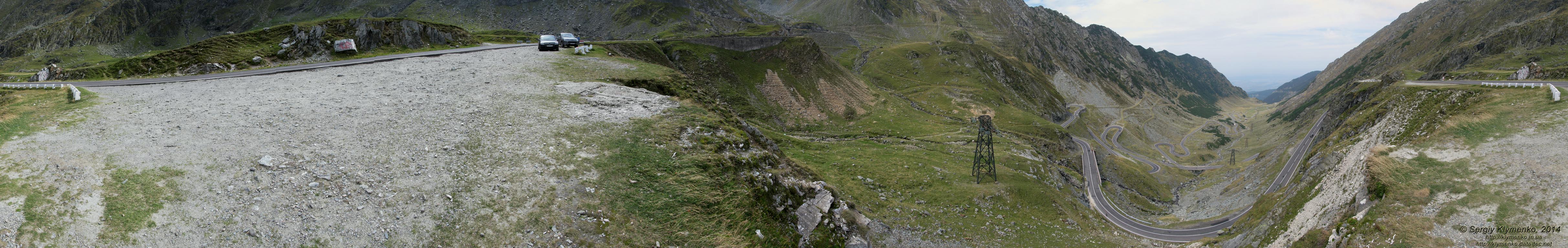 Румыния (Romania), Трансфэгэрашское шоссе (Transfagarasan). Фото.
Высота над уровнем моря ~1900 м, северные склоны горного массива Фэгэраш (Muntii Fagarasului). Панорама 360° (45°36'30"N, 24°37'02"E).