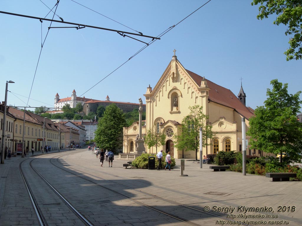 Фото Братиславы (Словакия). Костёл святого Стефана с монастырём капуцинов (Kostol svateho Stefana s klastorom kapucinov).