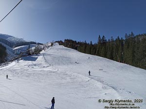 Словакия, горнолыжный курорт Ясна. Фото. Лыжна трасса 1, вид с подъемника B1.