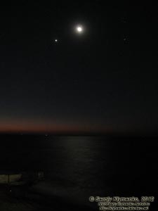Крым, Феодосийский залив. Фото. Море... Ночь... Луна... Звёзды... Утренняя заря...