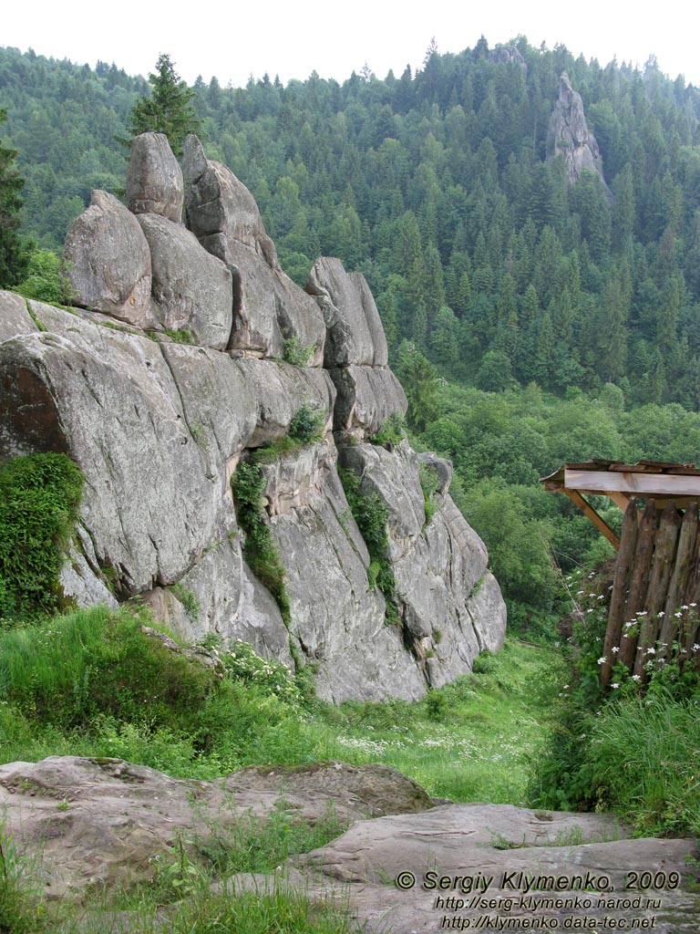 Львовская область. Близ села Урыч. Фото. Скалы Тустани вблизи.