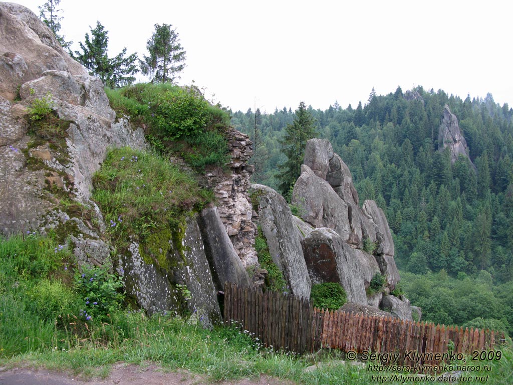 Львовская область. Близ села Урыч. Фото. Скалы Тустани вблизи.