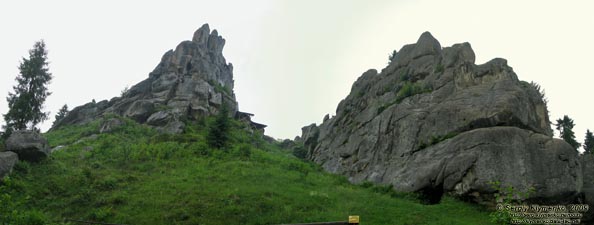 Львовская область. Близ села Урыч. Фото. Скалы Тустани.