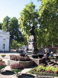 Одесса. Фото. Думская площадь, памятник А. С. Пушкину.