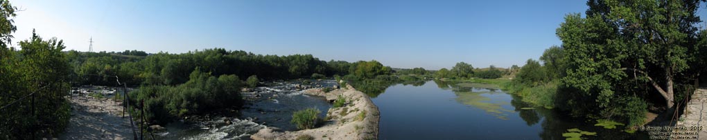 Николаевская область. Село Мигия. Фото. Пейзаж Южного Буга и Гранитно-степного Побужья. Панорама ~190°.