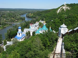 Донецкая область. Святогорский монастырь, вид монастыря от Николаевской церкви.