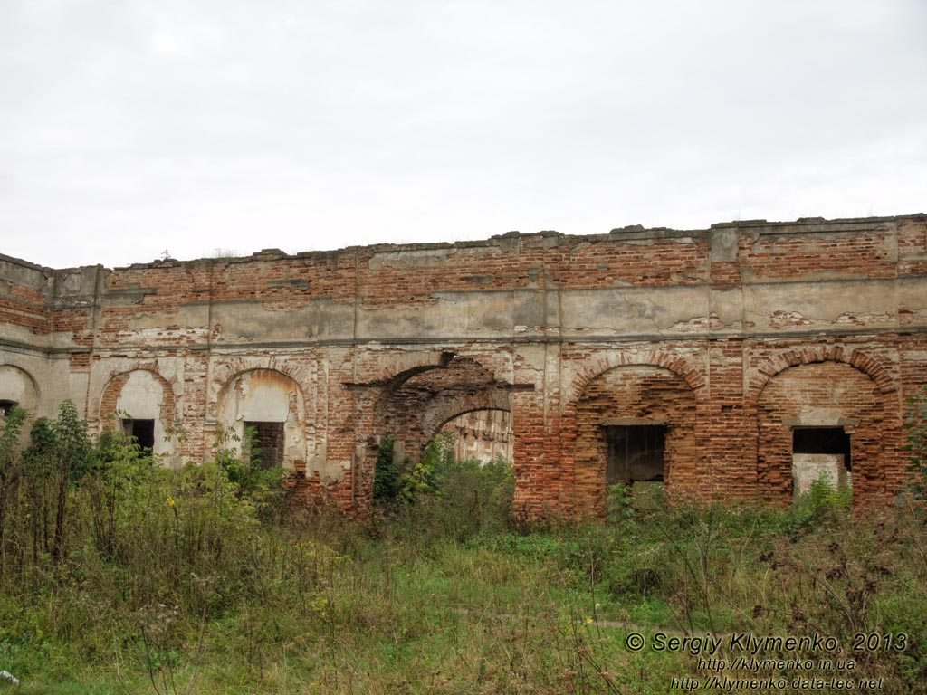 Хмельницкая область, Изяслав. Фото. Руины дворца Заславских, вид от Детинца.