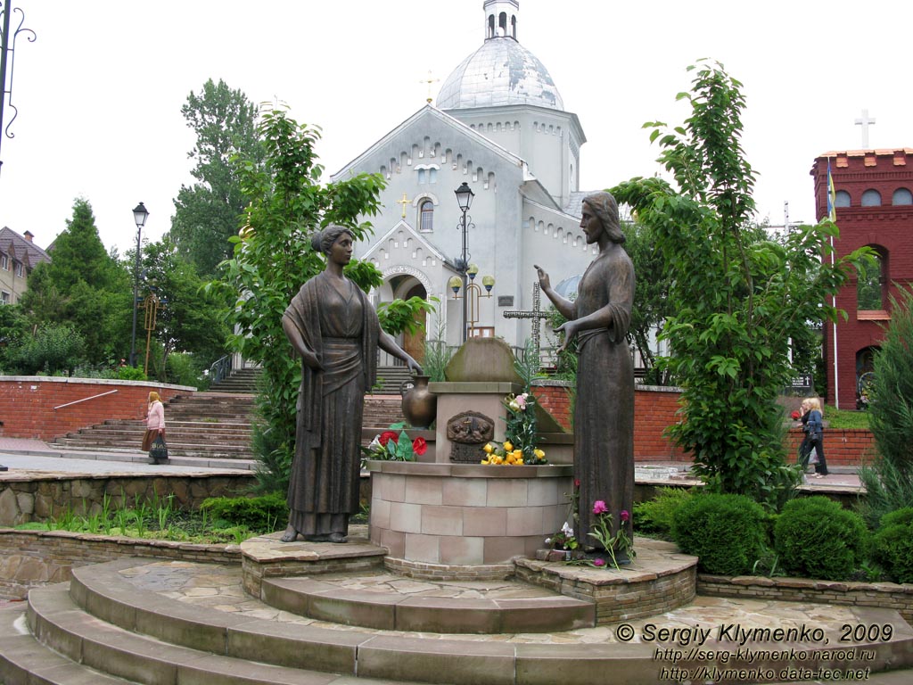 Трускавец, Львовская область. Фото. Скульптурная композиция «Христос и самарянка».