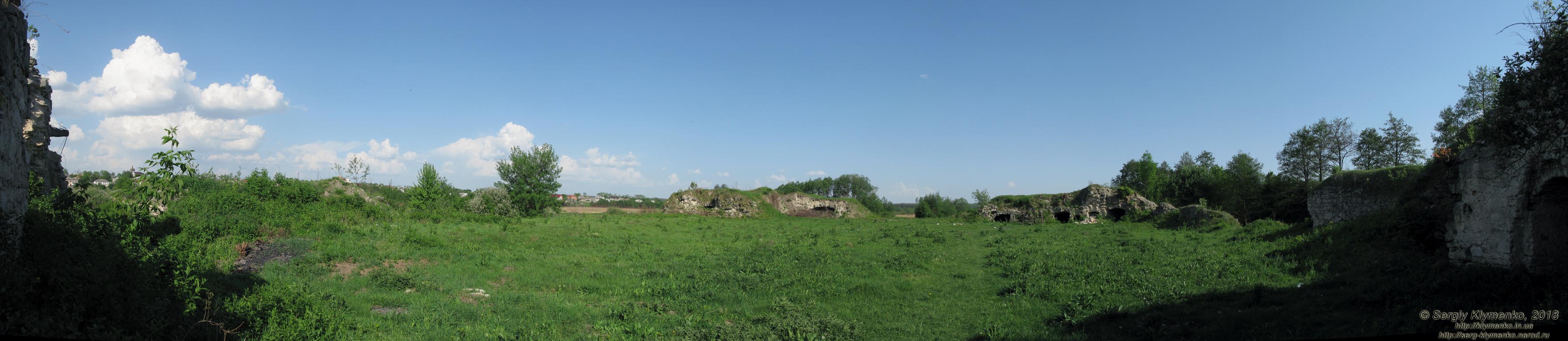 Тернопольская область. Зализцы. Фото. Остатки Залозецкого замка. Панорама ~180°.